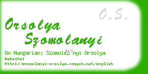 orsolya szomolanyi business card